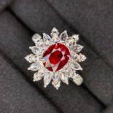 14k Gold 2.25 Ctw Natural Ruby & Diamond Ring/pendant