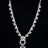14k Gold 0.55 Ct Natural H Diamond Necklace