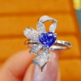 14k Gold 1.49 Ctw Natural Sapphire & Diamond Ring