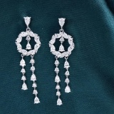 14k Gold 1.82 Ctw Natural H Diamond Earrings