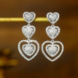 14k Gold 1.60 Ct Natural H Diamond Earrings