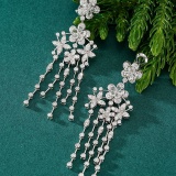 14k Gold 3.02 Ctw Natural H Diamond Earrings