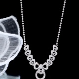 14k Gold 0.63 Ct Natural H Diamond Necklace