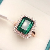 14k Gold 6.2 Ct Natural Tourmaline & Diamond Ring