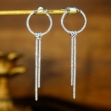 14k Gold 0.80 Ct Natural H Diamond Earrings