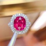 14k Gold 4.05 Ct Natural Tourmaline & Diamond Ring