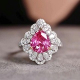 14k Gold 3.6 Ctw Natural Spinel & Diamond Ring/pendant