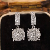 14k Gold 0.76 Ct Natural H Diamond Earrings