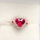 14k Gold 1.7 Ct Natural Tourmaline & Diamond Ring