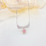 14k Gold 0.33 Ctw Natural Pink Diamond & Diamond Necklace