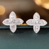 14k Gold 0.56 Ct Natural H Diamond Earrings