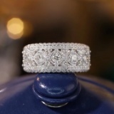 14k Gold 0.80 Ct Natural H Diamond Ring