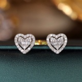 14k Gold 0.5 Ct Natural H Diamond Earrings