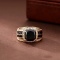 14k Gold 4.00 Ct Natural Black Diamond & Diamond & Men¡¯s Ring