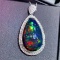 14k Gold 28.50 Ct Natural Opal & Diamond Pendant
