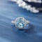 14k Gold 3.36 Ct Natural Aquamarine & Diamond Ring