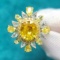 14k Gold 1.37 Ctw Natural Sapphire & Diamond & Cocktail Ring