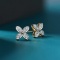 14k Gold 0.08 Ct Natural H Diamond Earrings