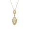 14k Gold 0.70 Ct Natural H Diamond Pendant