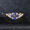 14k Gold 0.88 Ct Natural Sapphire & Diamond Ring