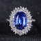14k Gold 4.92 Ct Natural Sapphire & Diamond & Cocktail Ring/pendant