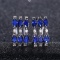 14k Gold 2.18 Ct Natural Sapphire & Diamond Earrings
