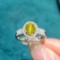 14k Gold 1.35 Ctw Natural Cat's?Eye & Diamond Ring