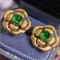 14k Gold 1.05 Ct Natural Tsavorite Earrings