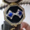 14k Gold 1.96 Ctw Natural Sapphire & Diamond Earrings