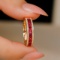 14k Gold 1.12 Ctw Natural Ruby & Diamond Ring