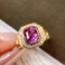 14k Gold 2.24 Ctw Natural Sapphire & Diamond & Solitaire Ring
