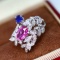 14k Gold 1.52 Ctw Natural Sapphire & Diamond Ring