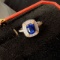 14k Yellow Gold 1.60 Ct Natural Sapphire & Diamond Ring