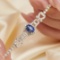 14k White Gold 2.03 Ct Natural Sapphire & Diamond Bracelet