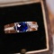 14k White Gold 1.02 Ctw Natural Sapphire & Diamond Ring