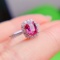 14k White Gold 1.42 Ctw Natural Padparadscha Sapphire & Diamond Ring