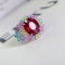 14k White Gold 6.40 Ctw Natural Tourmaline & Diamond Ring