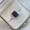 14k White Gold 7.37 Ct Natural Tourmaline & Diamond Ring