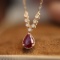 14k Rose Gold 1 Ct Natural Ruby & Diamond Pendant
