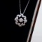 14k White Gold 0.25 Ctw Natural H Diamond Pendant