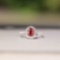 14k White Gold 1.055 Ct Natural Ruby & Diamond Ring