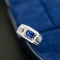 14k White Gold 1.56 Ctw Natural Sapphire & Diamond Ring