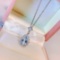 14k White Gold 1.05 Ct Natural Aquamarine & Diamond Pendant