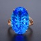 14k Gold 20.19 Ctw Natural Topaz & Diamond Ring