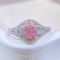 Gia Certified 14k Gold 0.81 Ctw Natural Pink Diamond & Diamond Ring