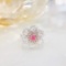 14k Gold 1.34 Ctw Natural Pink Diamond & Diamond & Flowers Ring/pendant
