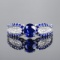 14k Gold 1.14 Ctw Natural Sapphire & Diamond Ring