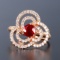 14k Gold 1.62 Ctw Natural Ruby & Diamond Ring