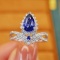 14k Gold 1.66 Ctw Natural Sapphire & Diamond Ring