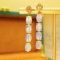 14k Gold 3.41 Ctw Natural Opal & Diamond Earrings
